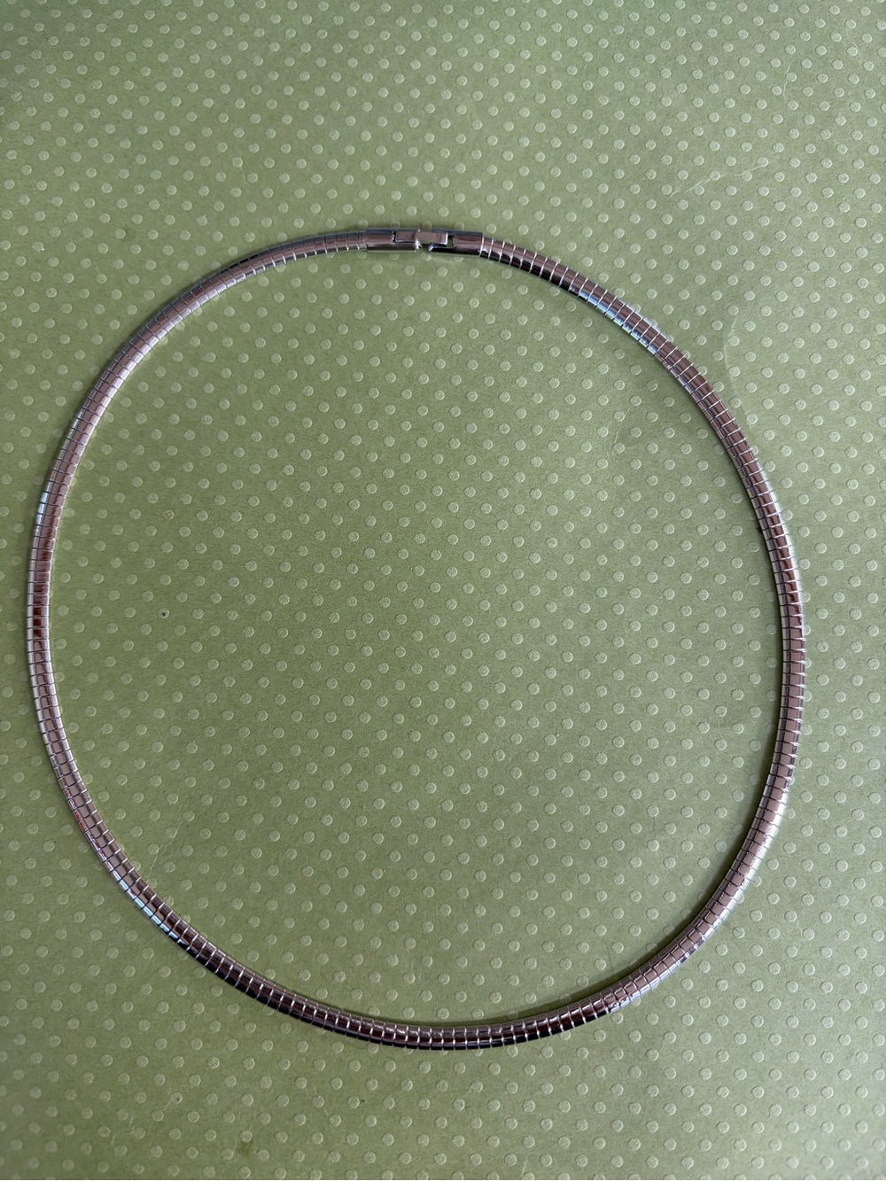 Omega Silver-Tone Snake Chain Collar Necklace - Silver